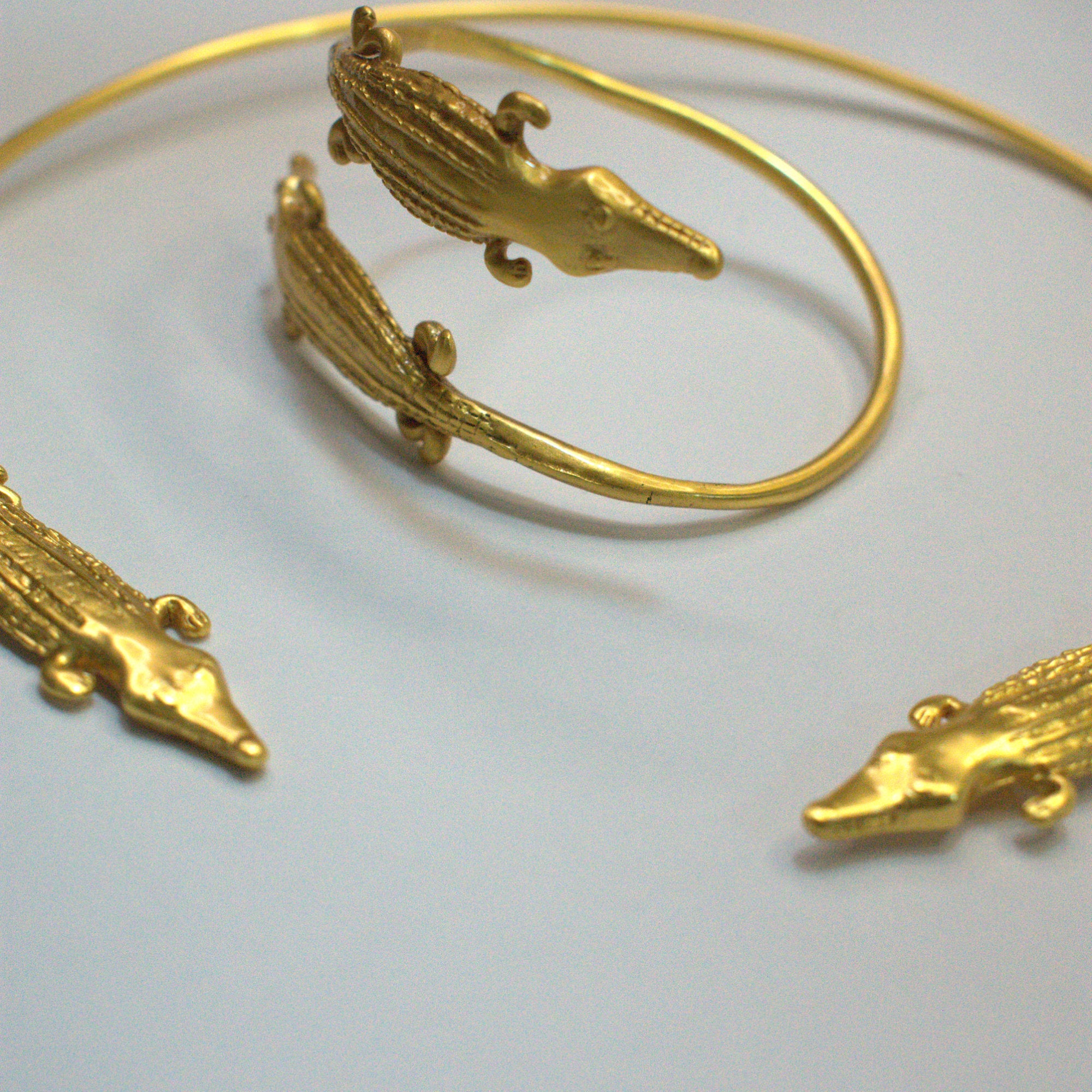 Choker Doppio Cocodrillo