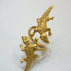 Anillo Doppio Cocodrillo