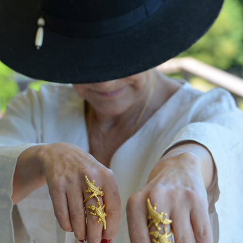 Anillo Doppio Cocodrillo