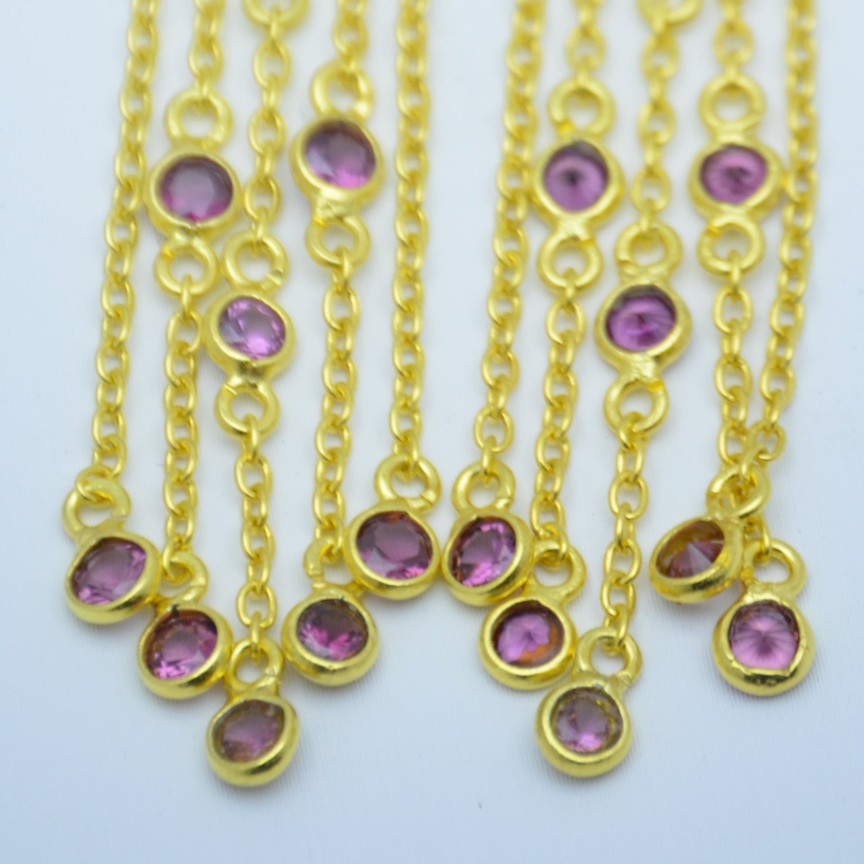 Aros Granate Rosa