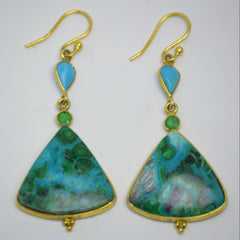 Aros Amazonita Turquesa