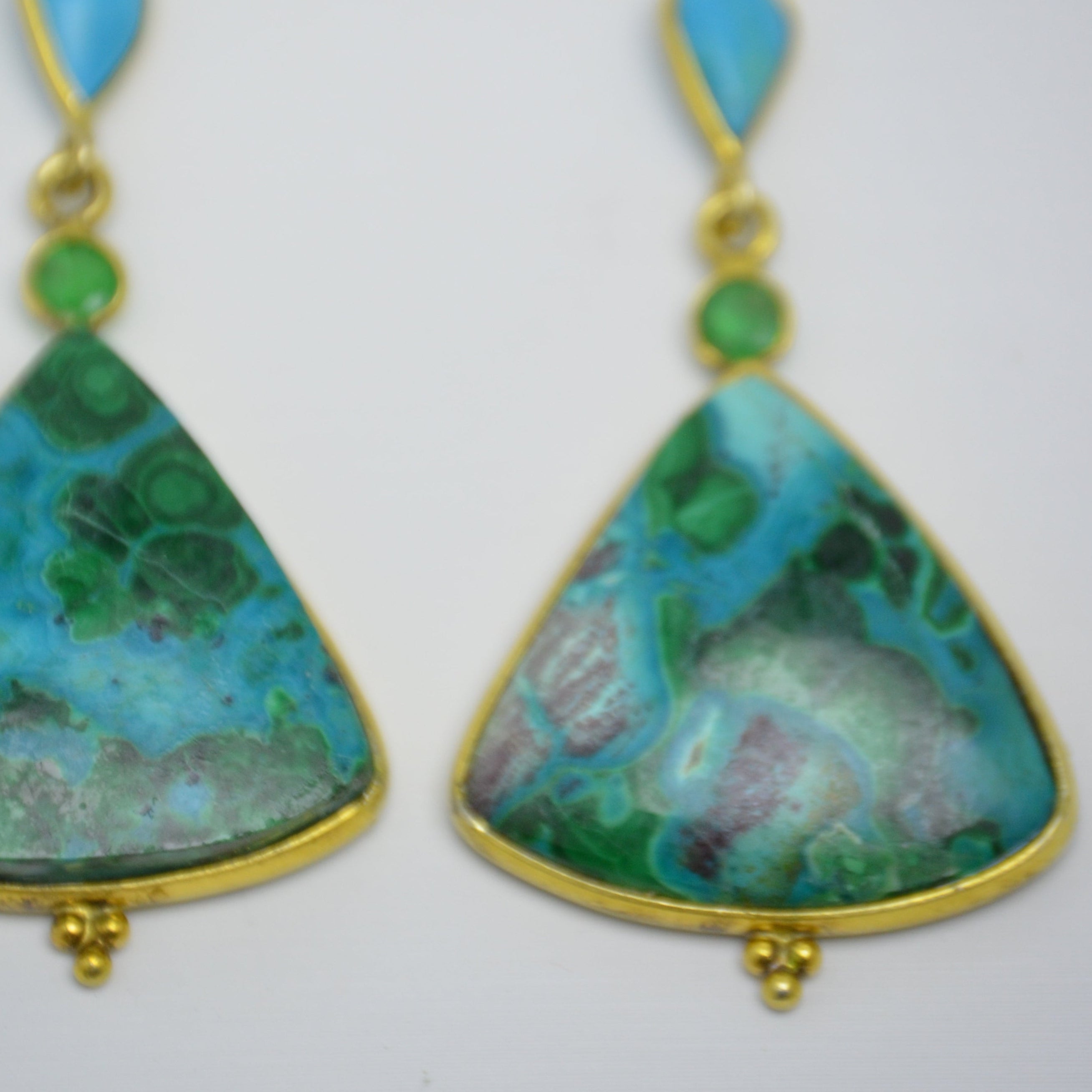 Aros Amazonita Turquesa