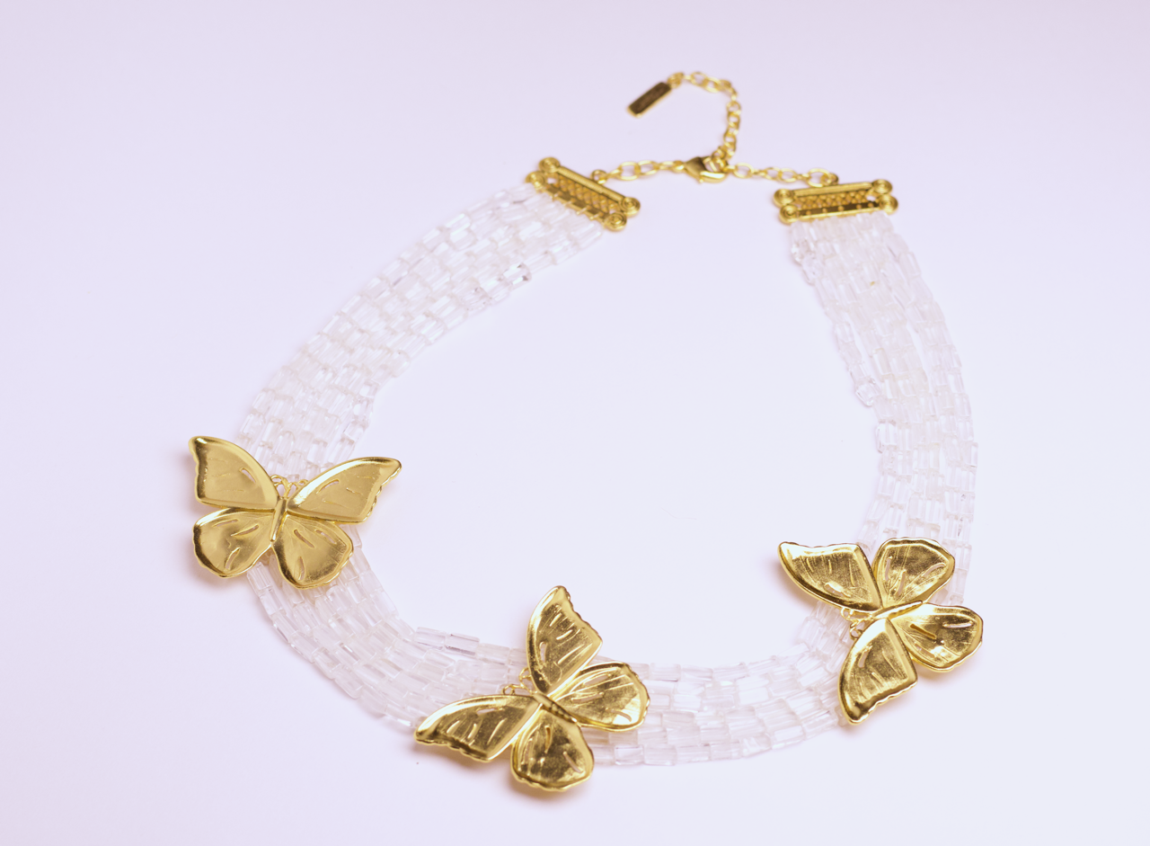 Collar Cuarzo Mariposa