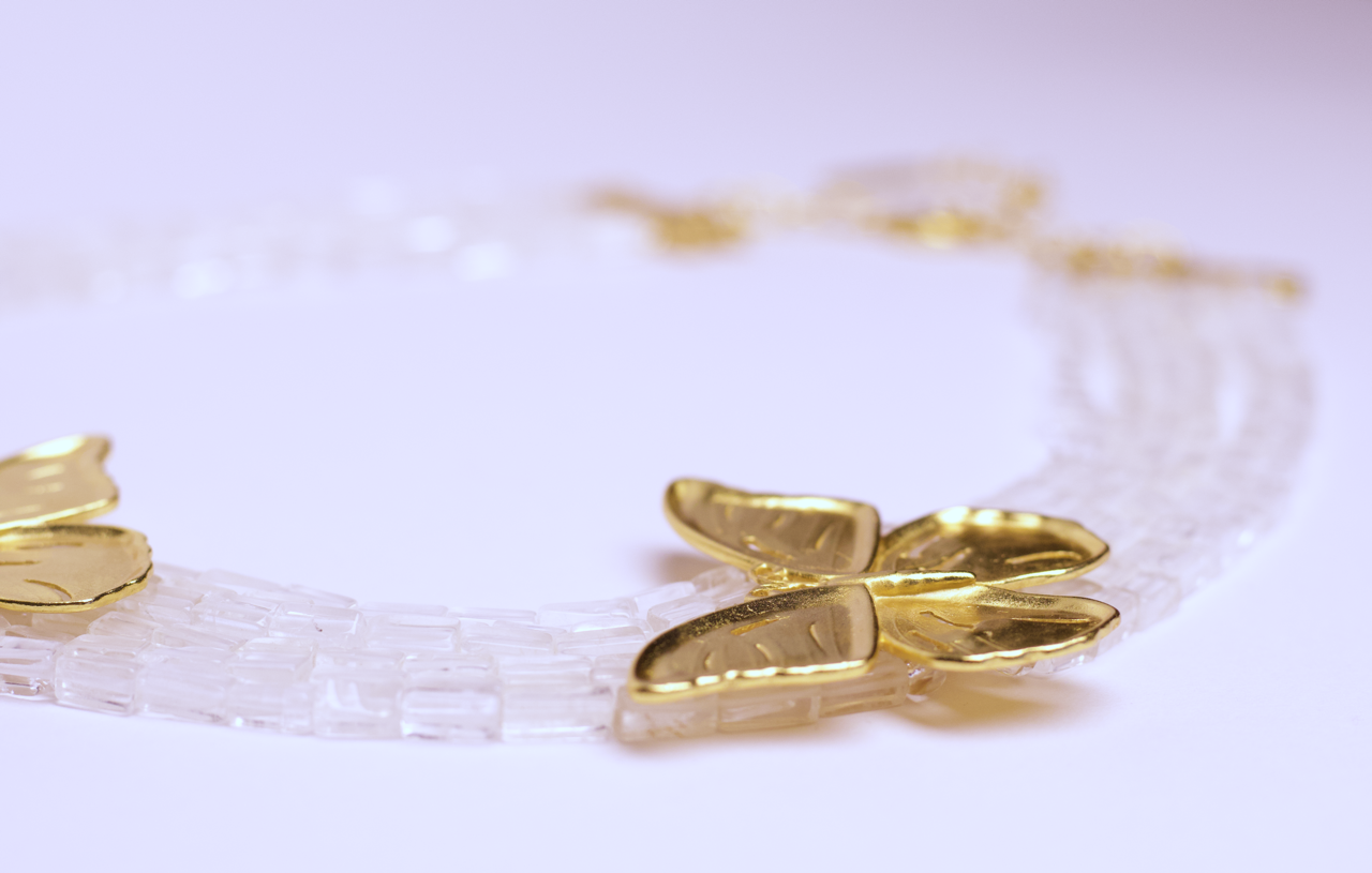 Collar Cuarzo Mariposa