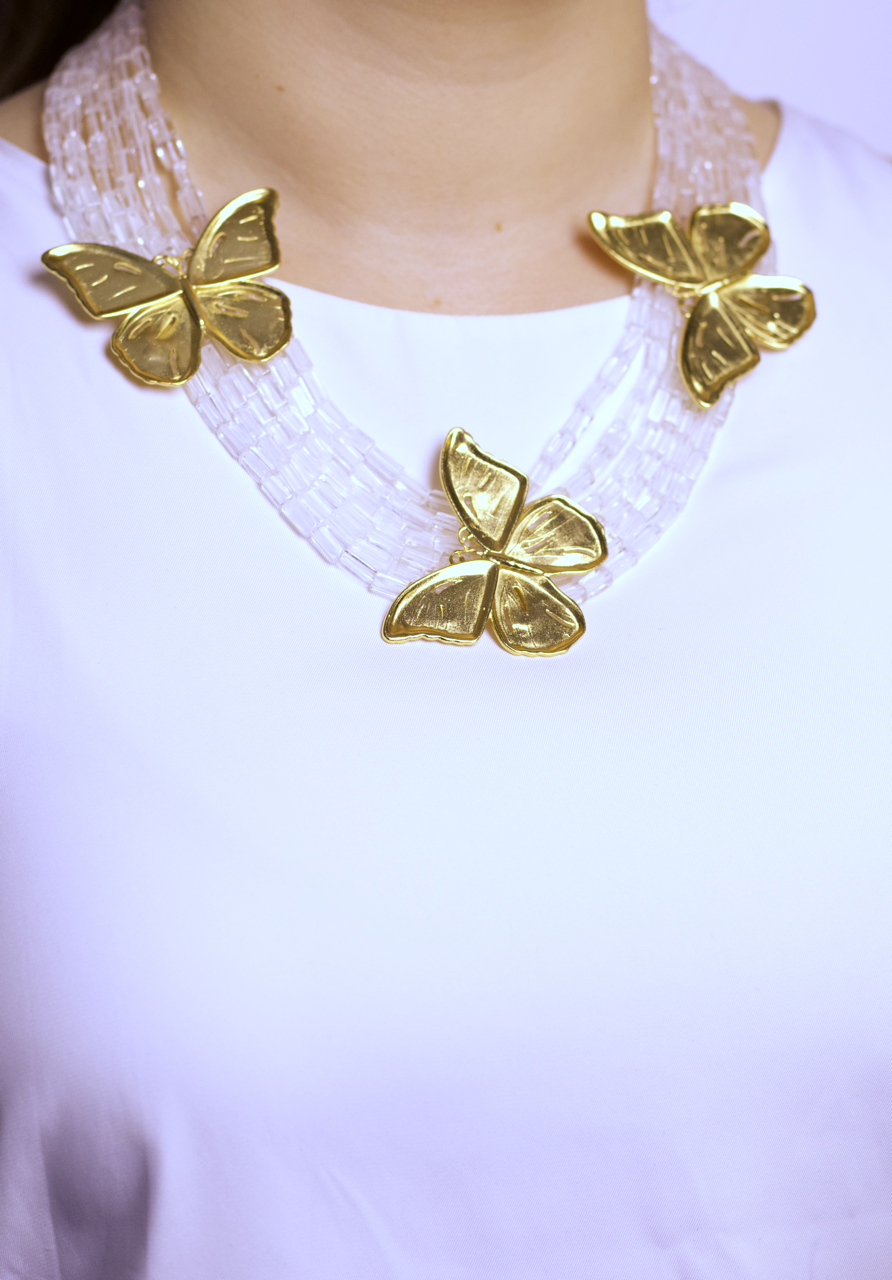 Collar Cuarzo Mariposa