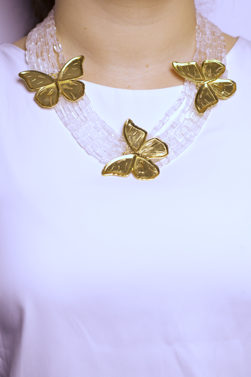 Collar Cuarzo Mariposa