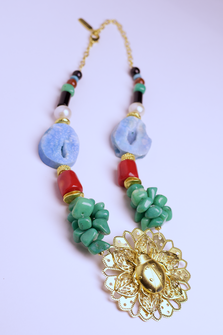 Collar Coral Agata
