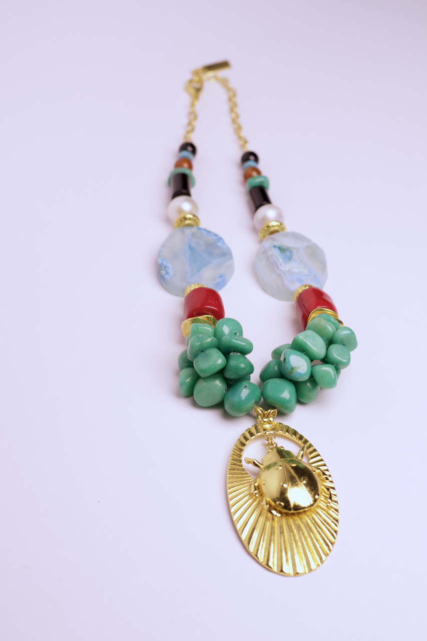 Collar Coral Agata