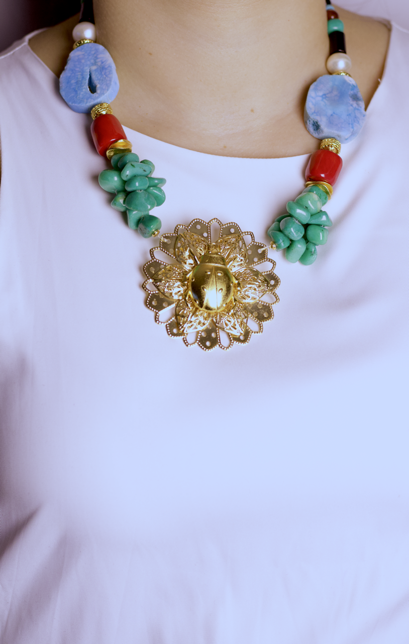 Collar Coral Agata