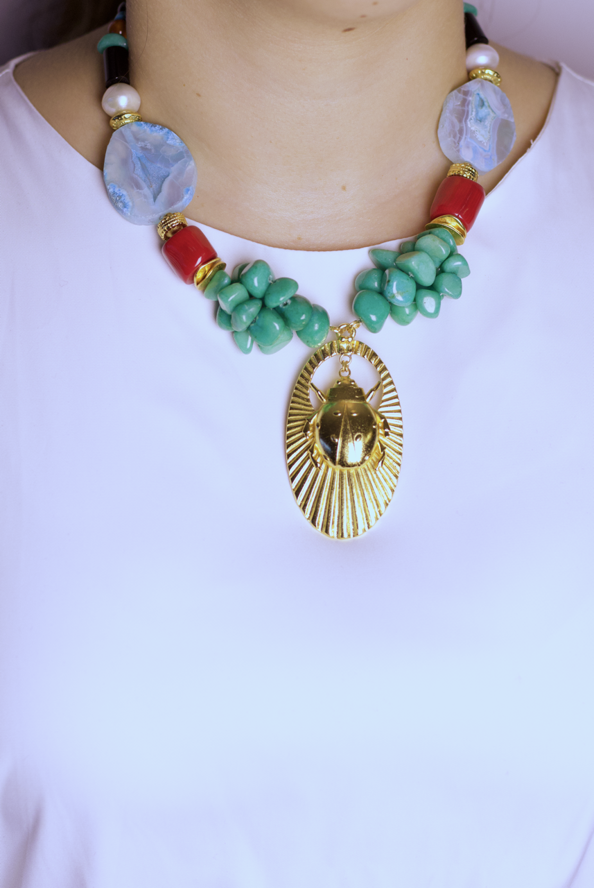 Collar Coral Agata