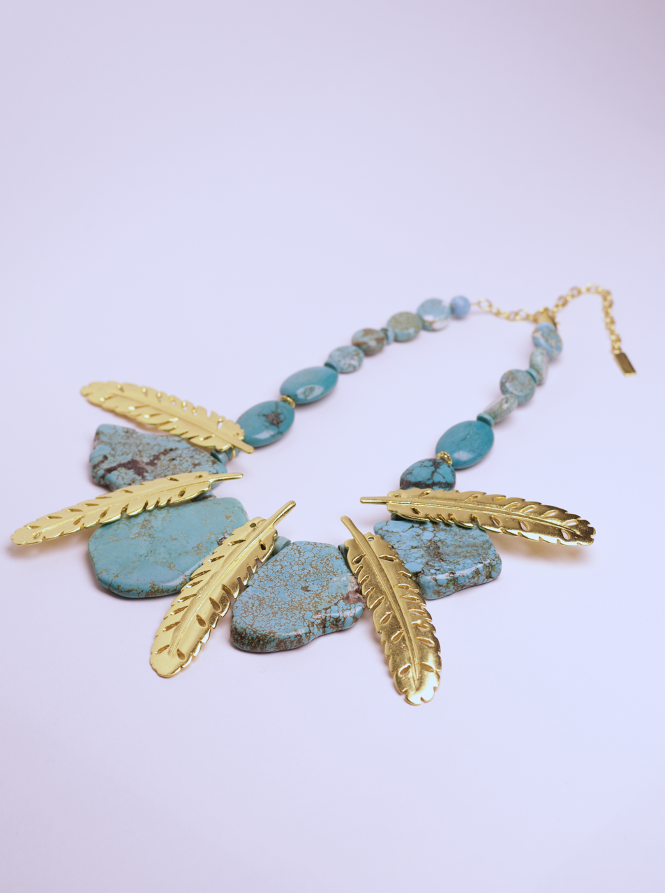 Collar Turquesa Hojas