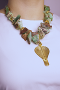 Collar turquesa rústica